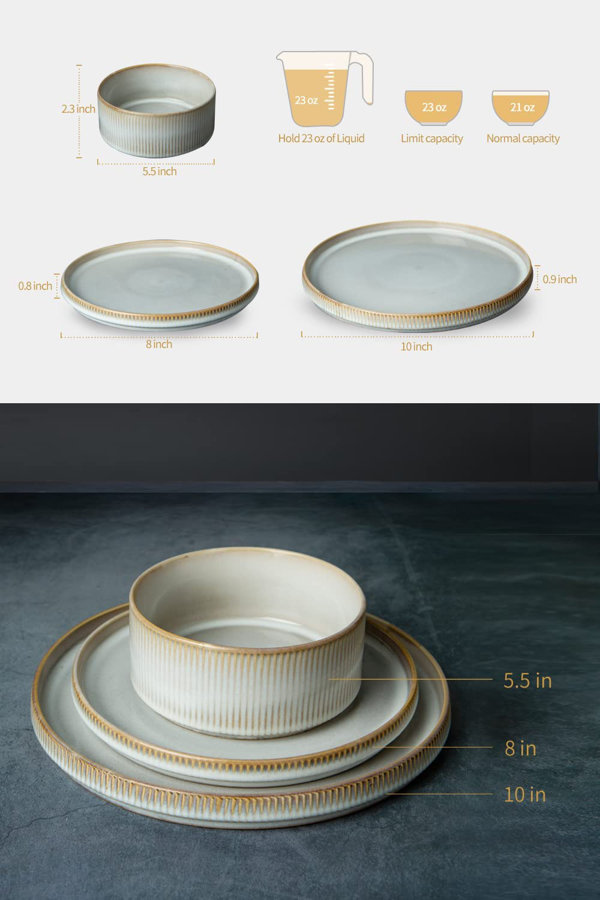 Joss & Main Azal Stoneware Dinnerware Sets, Dish Set & Reviews Wayfair
